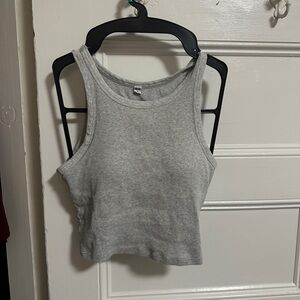 Uniqlo Gray Women's Crop Top with built in bra